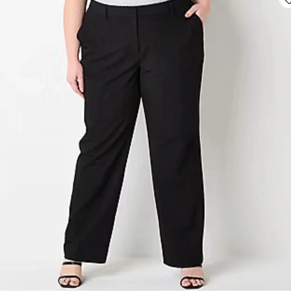 Jones Wear Pants - Jones Wear Suit Pants for women size 14 plus color Black flattering design
